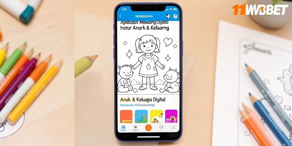Antarmuka aplikasi 11WBET yang ceria dan ramah anak.