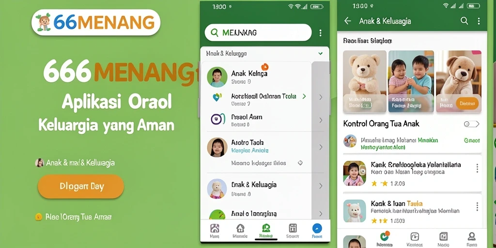 Tampilan antarmuka 666MENANG yang ramah orang tua dan anak.
