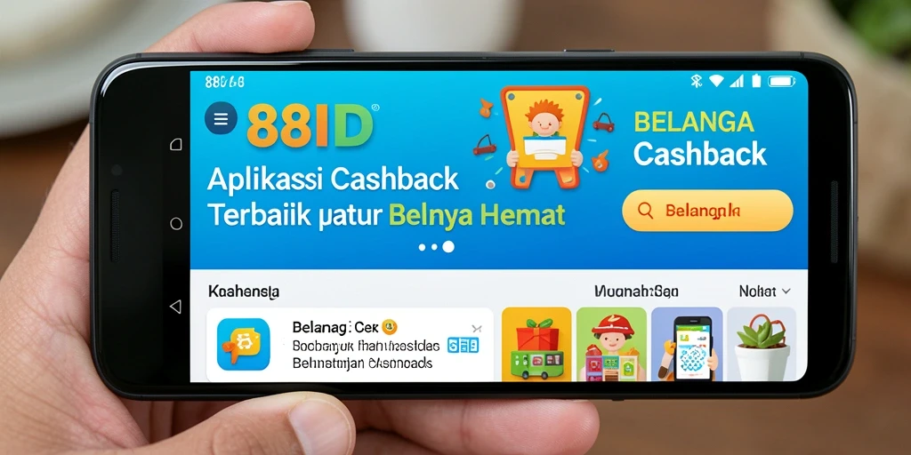 Tampilan antarmuka 88ID menunjukkan fitur cashback yang menarik.