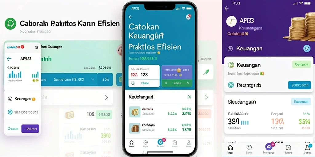 Antarmuka utama API33 dengan tampilan catatan keuangan yang jelas dan terorganisir.