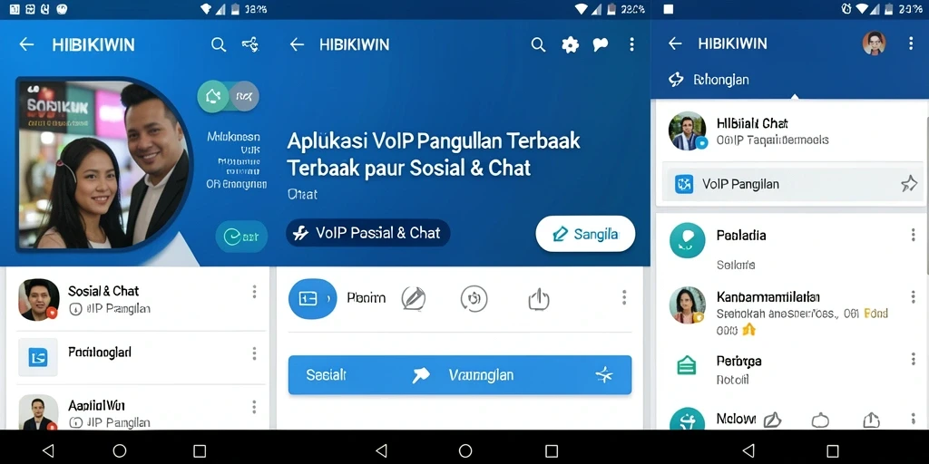 Antarmuka HIBIKIWIN yang ramah pengguna untuk panggilan VoIP.