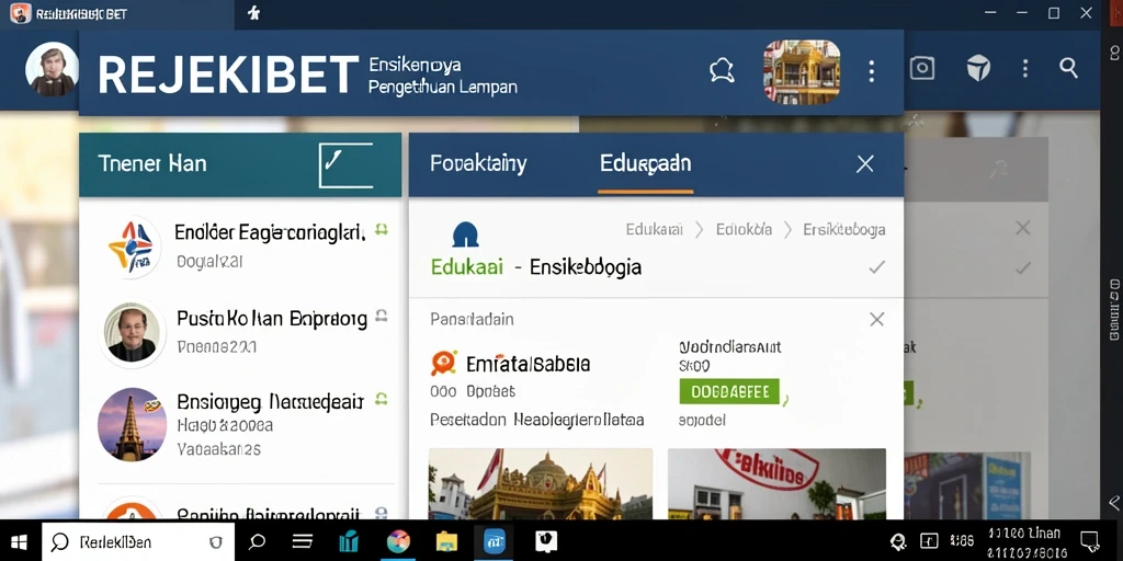 Tampilan antarmuka utama aplikasi REJEKIBET yang informatif dan menarik