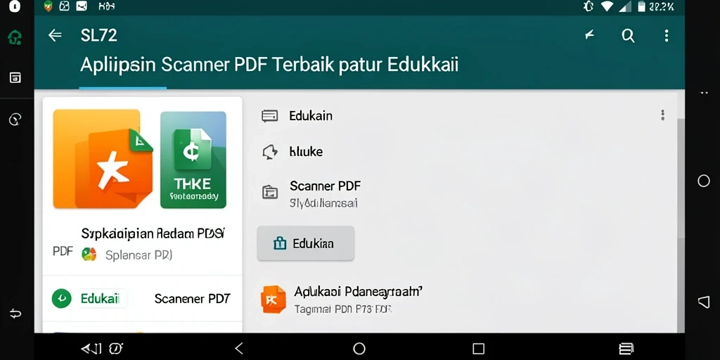 Antarmuka pengguna SL72 yang sederhana dan efisien untuk memindai PDF.