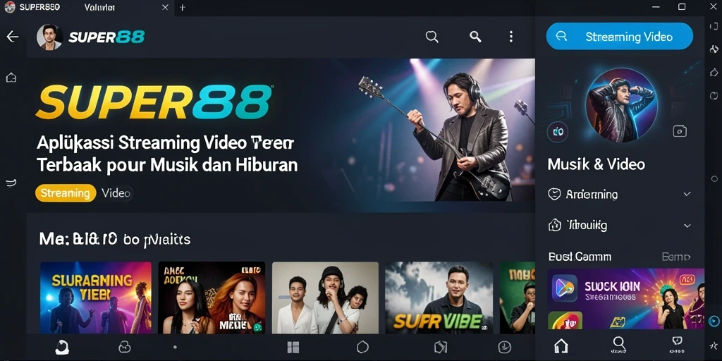 Tampilan antarmuka pengguna SUPER88 yang menarik dan mudah digunakan.