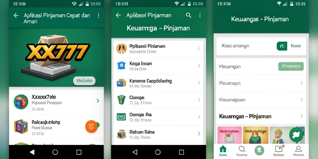 Screenshot antarmuka pengguna aplikasi XXX777 yang mudah digunakan.